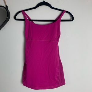 Lululemon Pink Criss Cross Back Tank Top Size 6